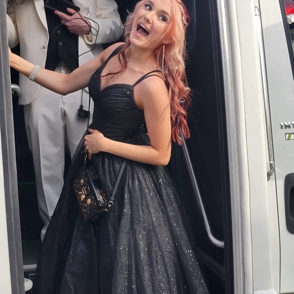 Black Prom Dress Size 0/2 PROMBAY - Picture 5 of 5